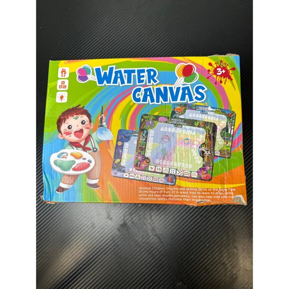 Magic Water Doodle Drawing Mat with Stamps, Roller & Backpack- No Mess - Picture 5 of 6
